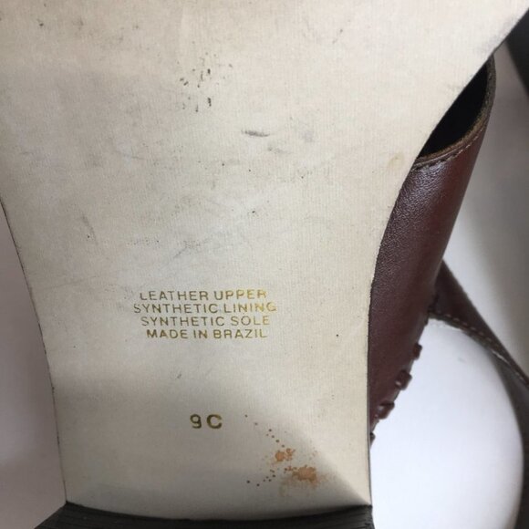 Easy-Steps Sandler Slingback  Brown Leather Sandals Size 9 - Picture 9 of 12